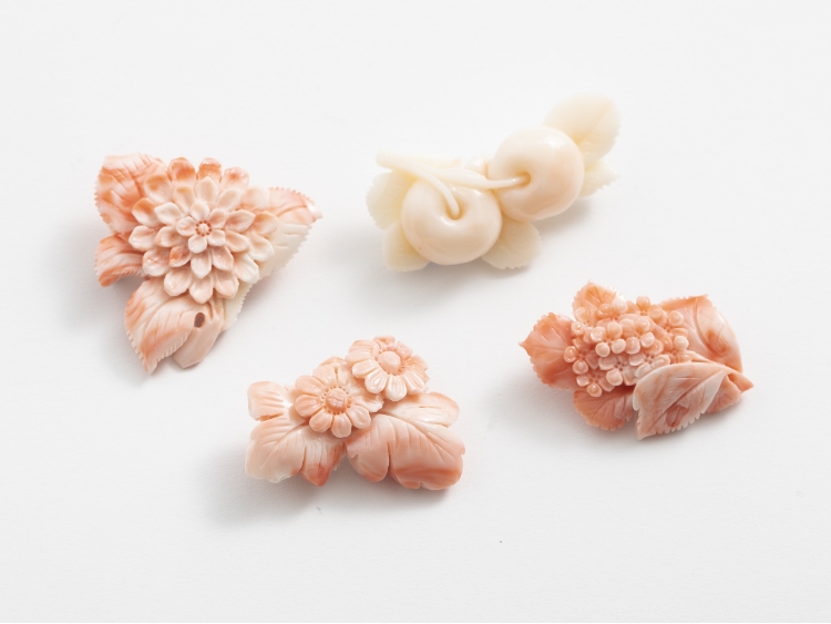 高知の珊瑚ブローチ大 薔薇K -【当店限定】すべて1点もの、高知から