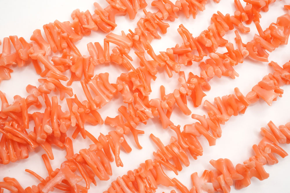 天然サンゴ 枝状コーラル ピンクオレンジ 天然サンゴ 枝状コーラル