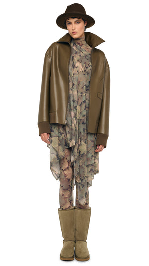 OS MENS CLASSIC ZIP FRONT JACKET – Bark – Norma Kamali