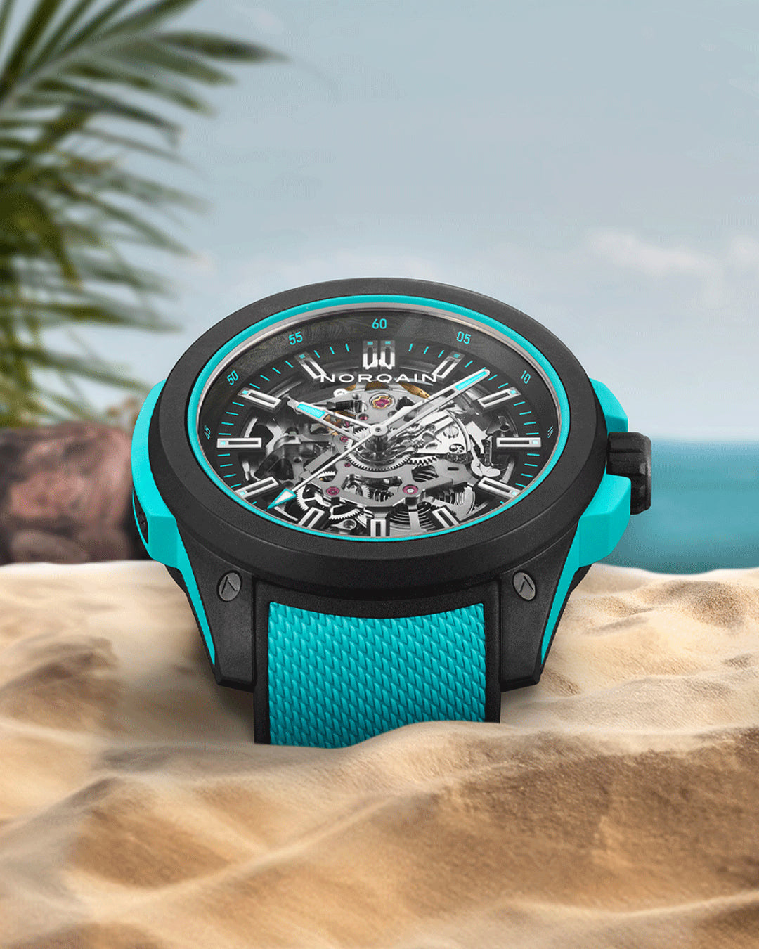 Wild ONE Skeleton 42mm Turquoise | NORQAIN Swiss Made Watches