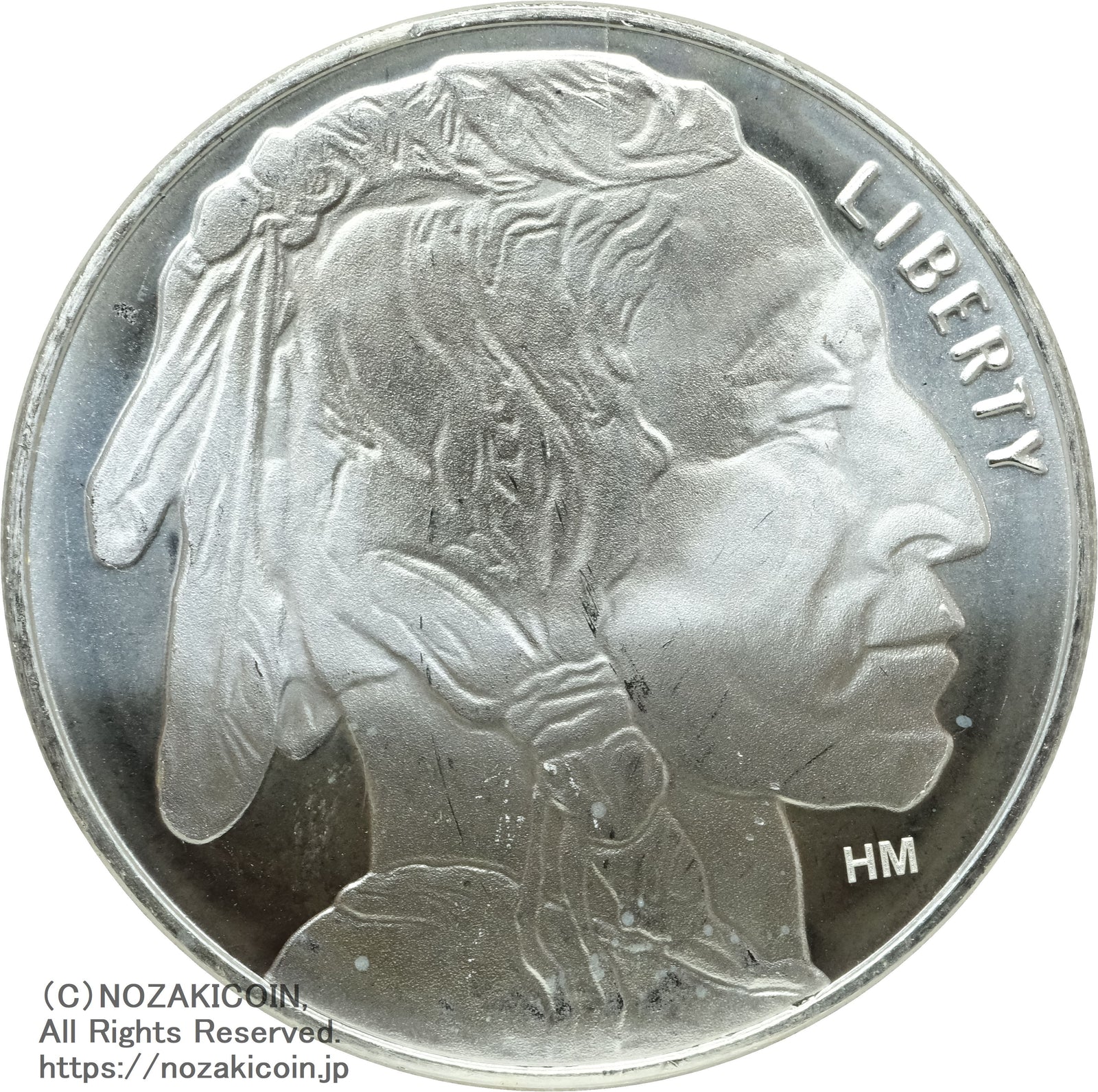 アメリカ 1オンス銀メダル バッファローとインディアン – 野崎コイン