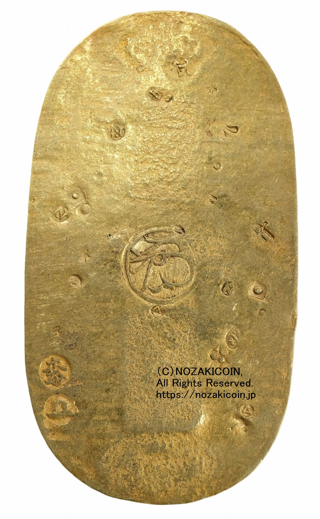 慶長豆板銀? 両替商の刻印多数… No.17 古金銀】 慶長豆板銀 大黒1/2