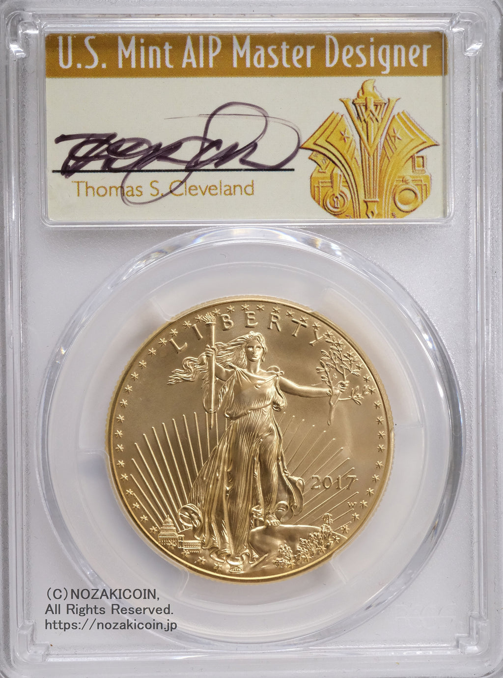 アメリカ 50ドル金貨 イーグル 2017年-W PCGS SP70 – 野崎コイン