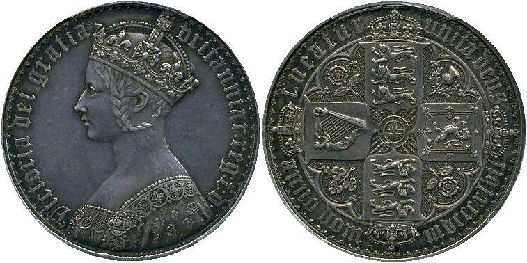1851 ゴシッククラウン PCGS PR67DCAM 銅貨 INAレトロ 1851 ゴシック