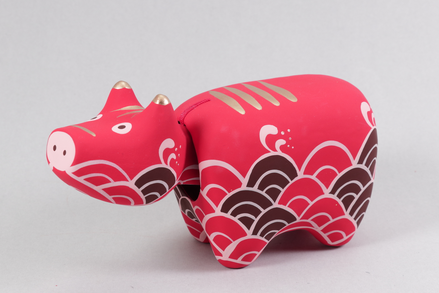 野沢民芸オンラインショップ / 青海波べこ (赤) ※送料無料対象外