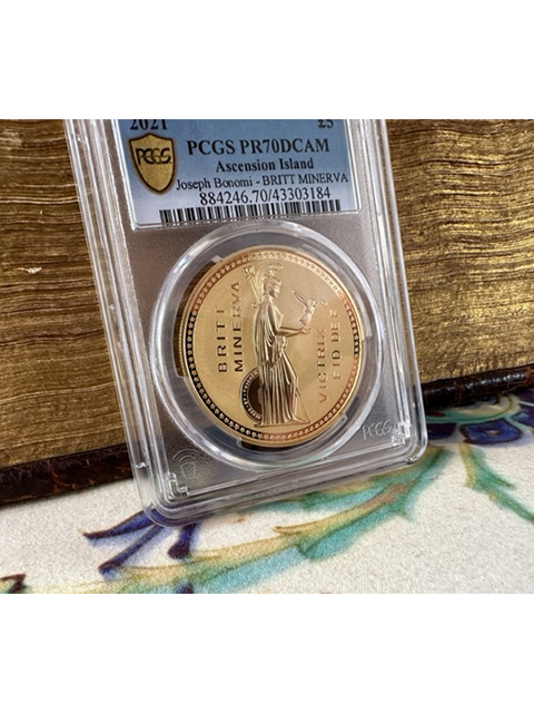 2021年アセンション島 ジョセフ ボノミ ソブリン PCGS PF70DCAM 2021年