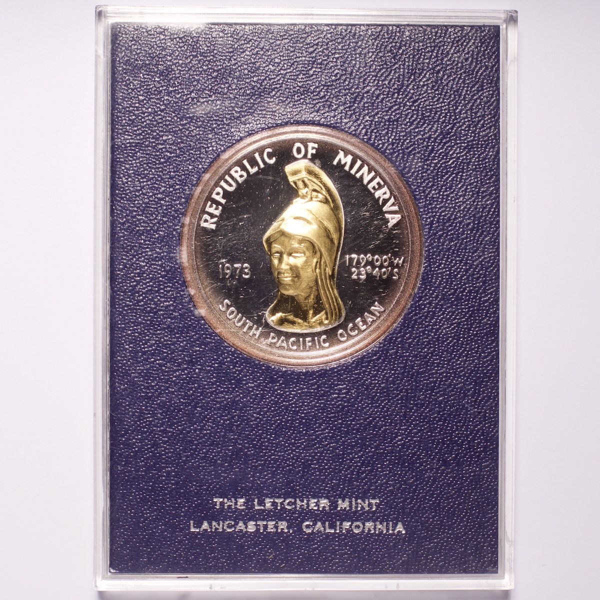 1973 Republic of Minerva $35 Dollars Silver & Gold - Numismax