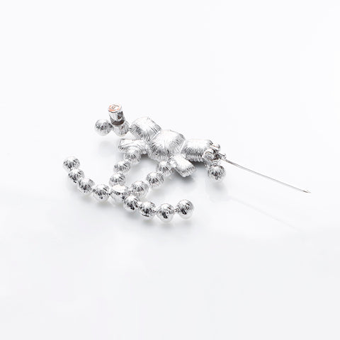 シャネル CHANEL 23K ココマーク ラインストーン パール リボン