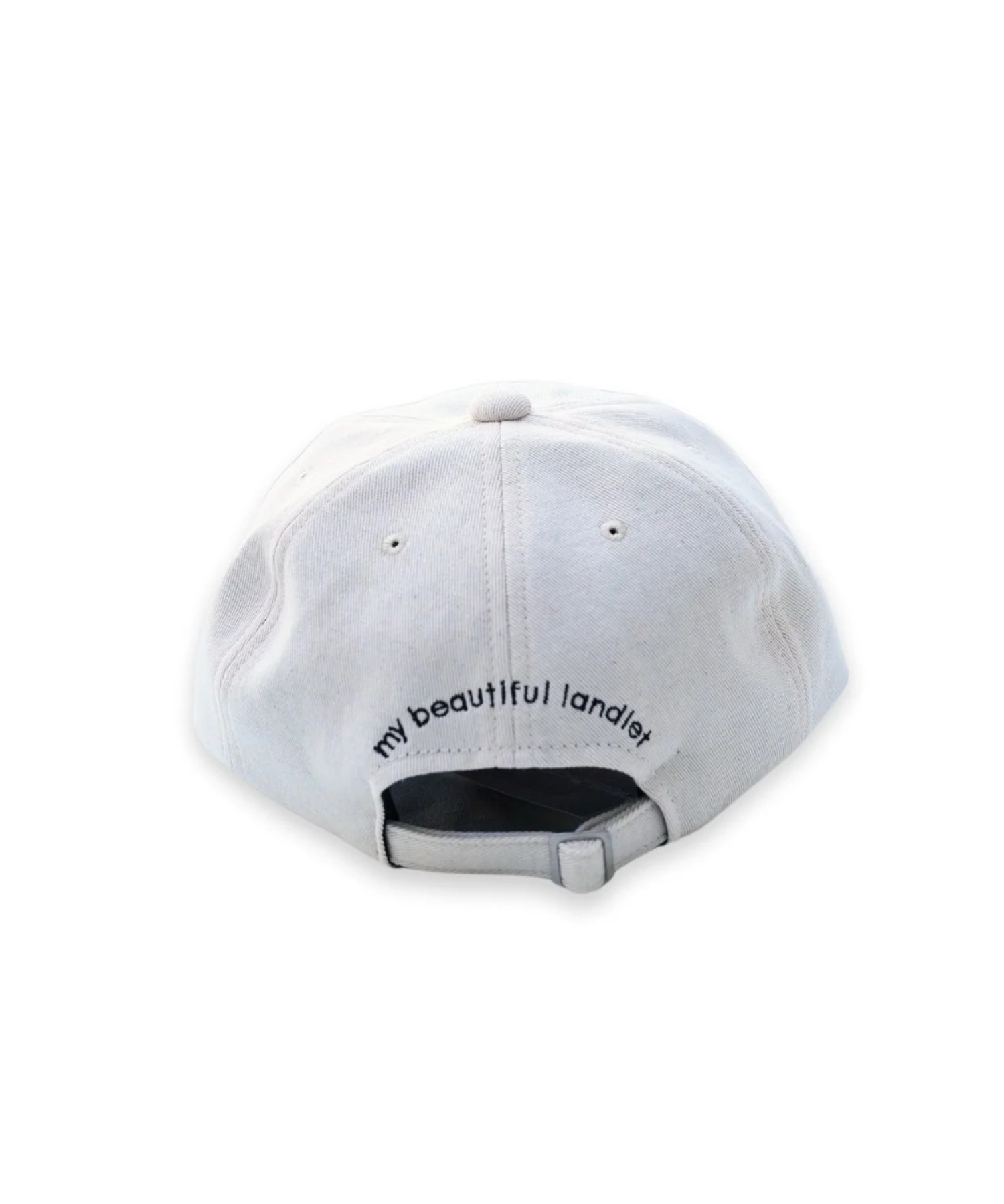 my beautiful landlet】COTTON LINEN BASEBALL LOGO CAP