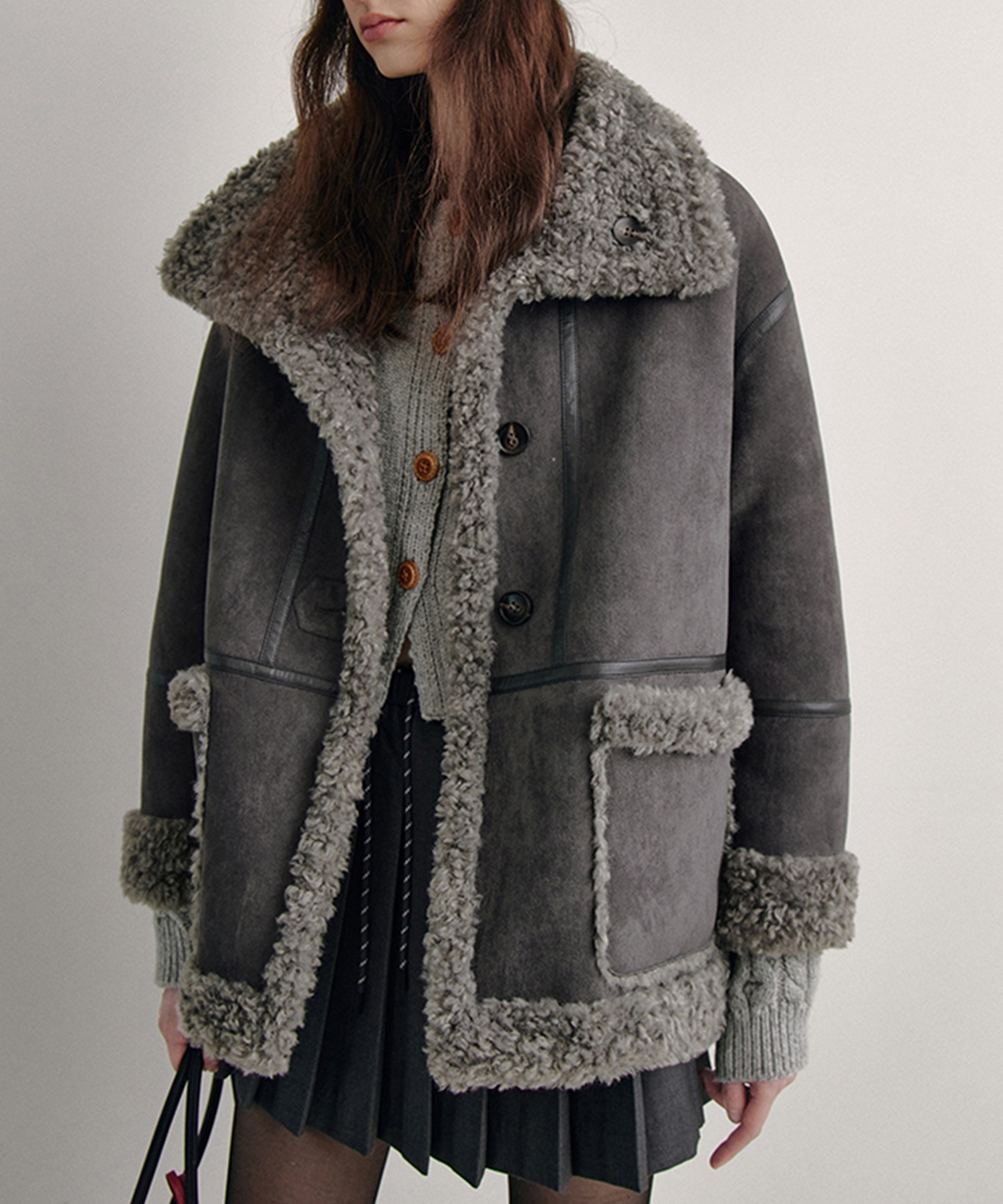 値下げ ムートン ジャケット コート