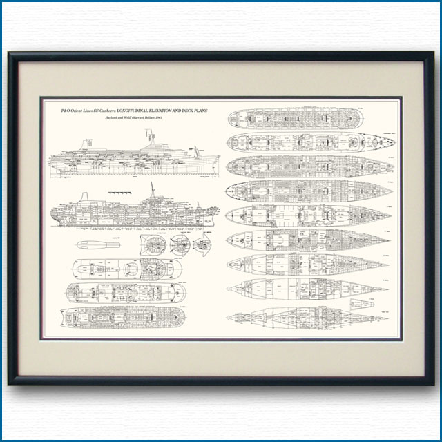 1911 客船タイタニックの一般配置図 【Maritime Gallery Ocean-Note】