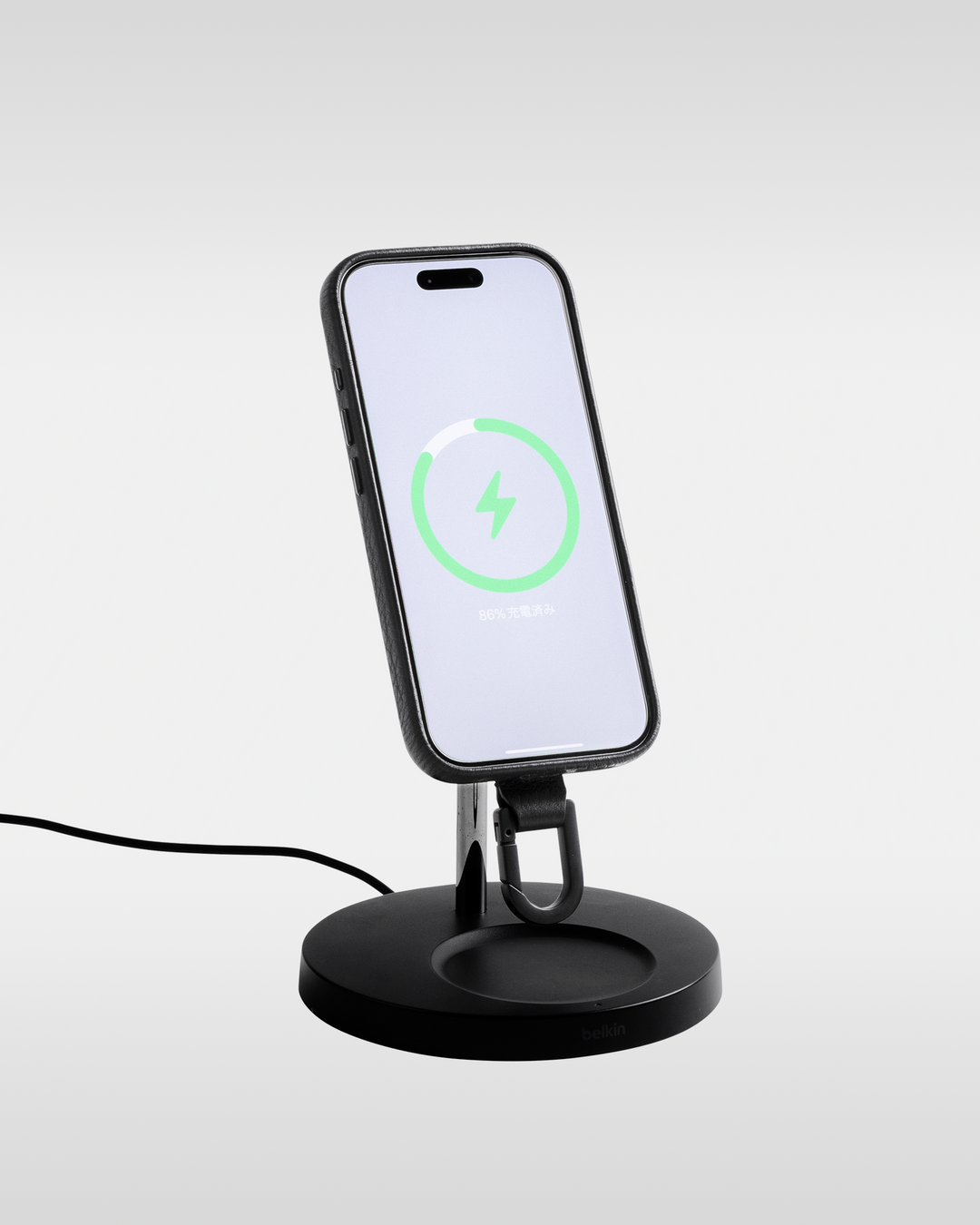 カラビナ付 iPhoneケース - ブラック - iPhone 17/16/15/14対応