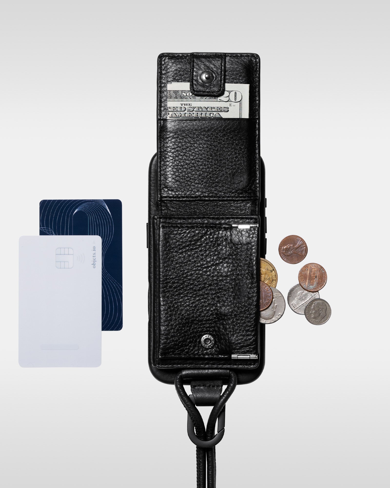 レザー製 iPhoneケース セット / ストラップ付スマホケース / スマホ