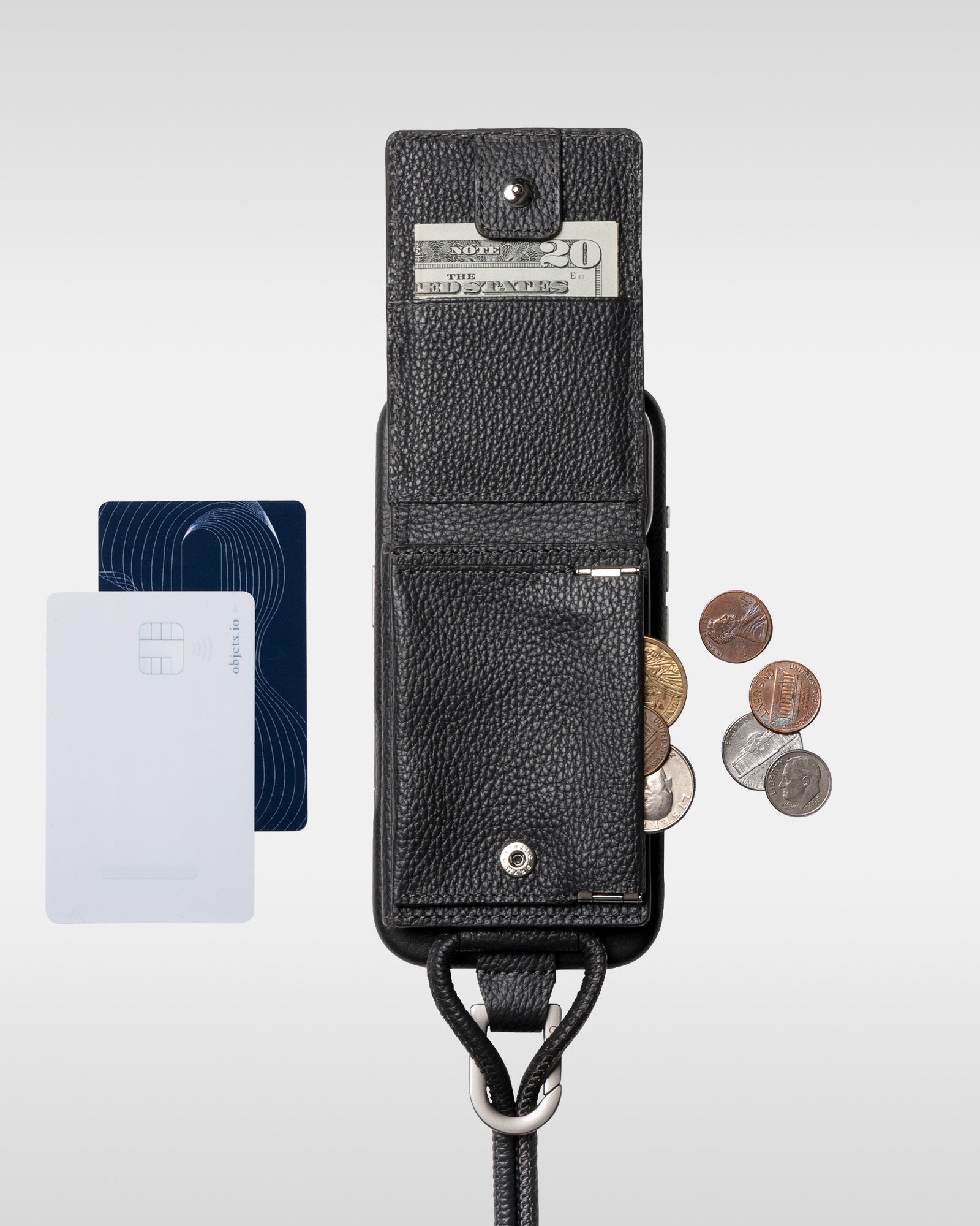 レザー製 iPhoneケース セット / ストラップ付スマホケース / スマホ