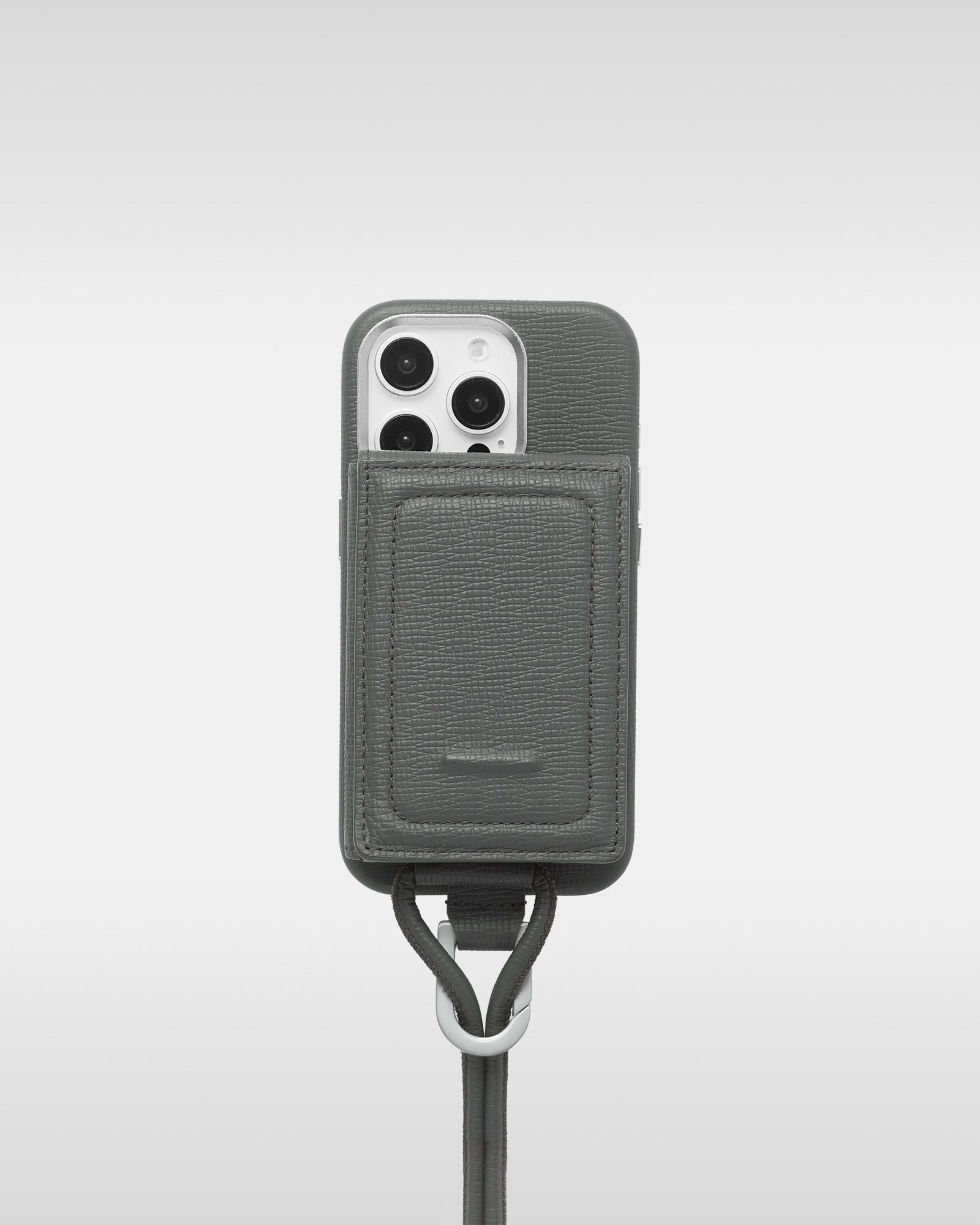 レザー製 iPhoneケース セット / ストラップ付スマホケース / スマホ