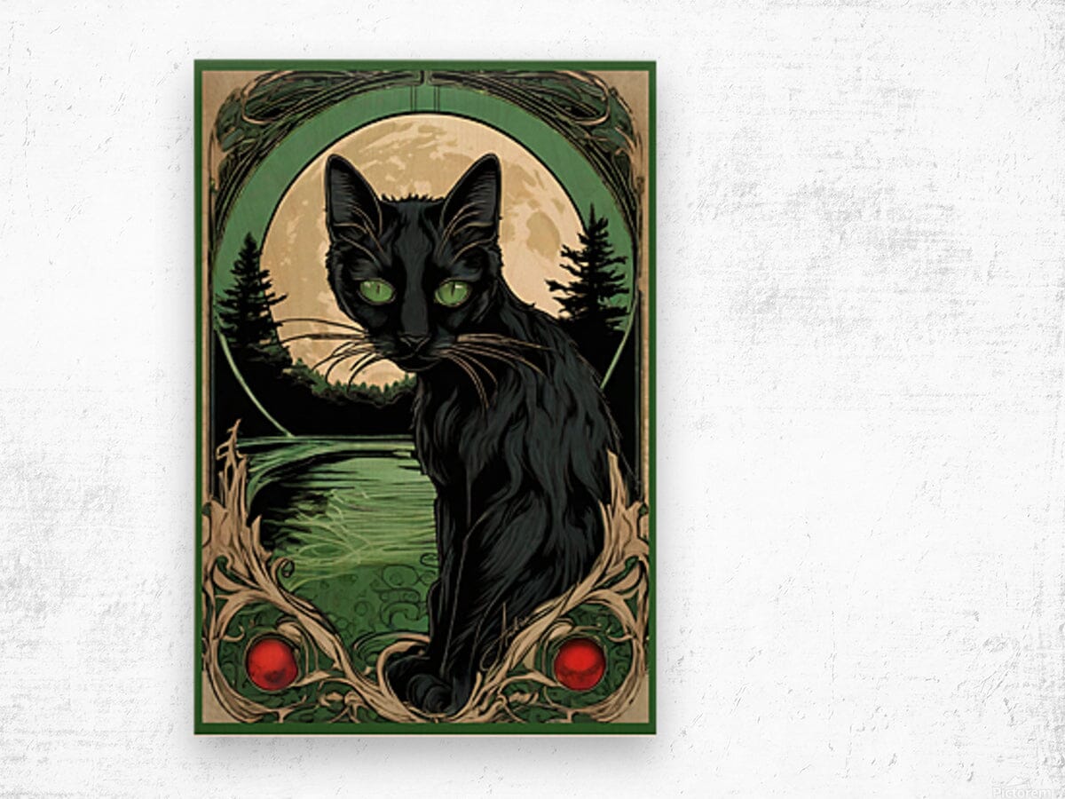 Meowsha Green Eyed Black Cat | Andrea Record Fine Art - Objects of
