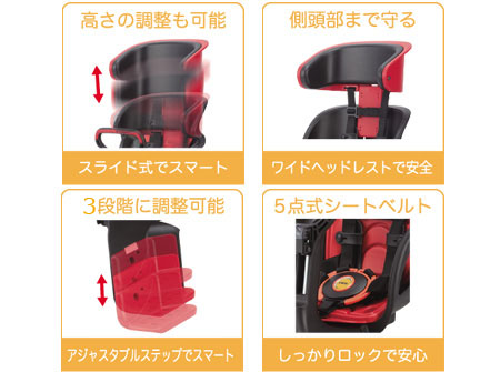 FBC-011DX3 ヘッドレスト付コンフォート フロントベビーシート | OGK
