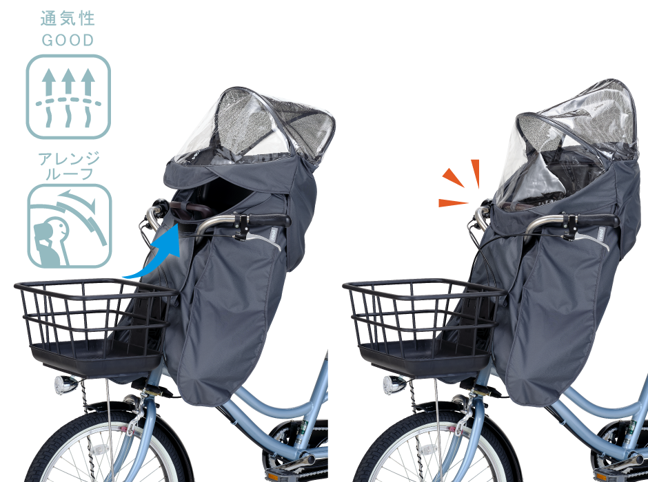 RCF-010 フロントチャイルドシート用レインカバー“ルーフミニ” | OGK