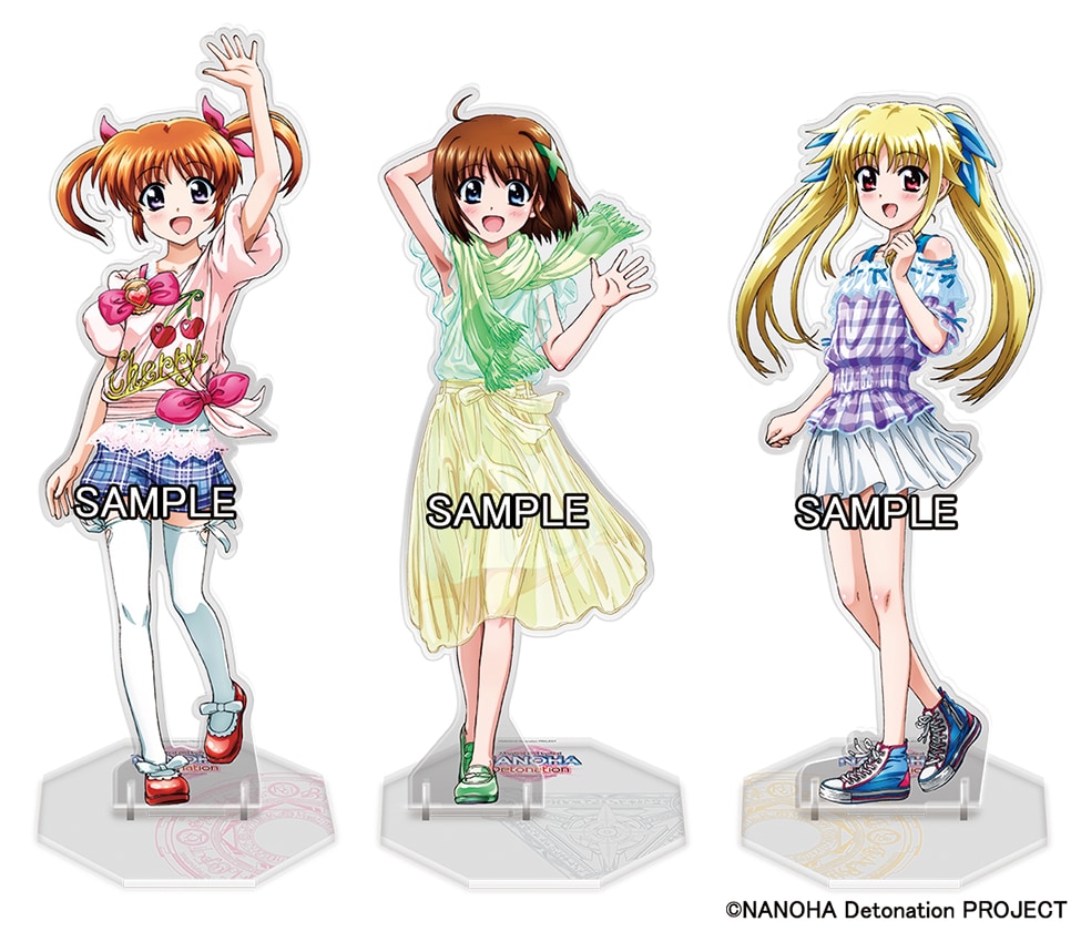 リリカルなのは」高さ約60cmのアクリルスタンド、描き下ろしイラストを