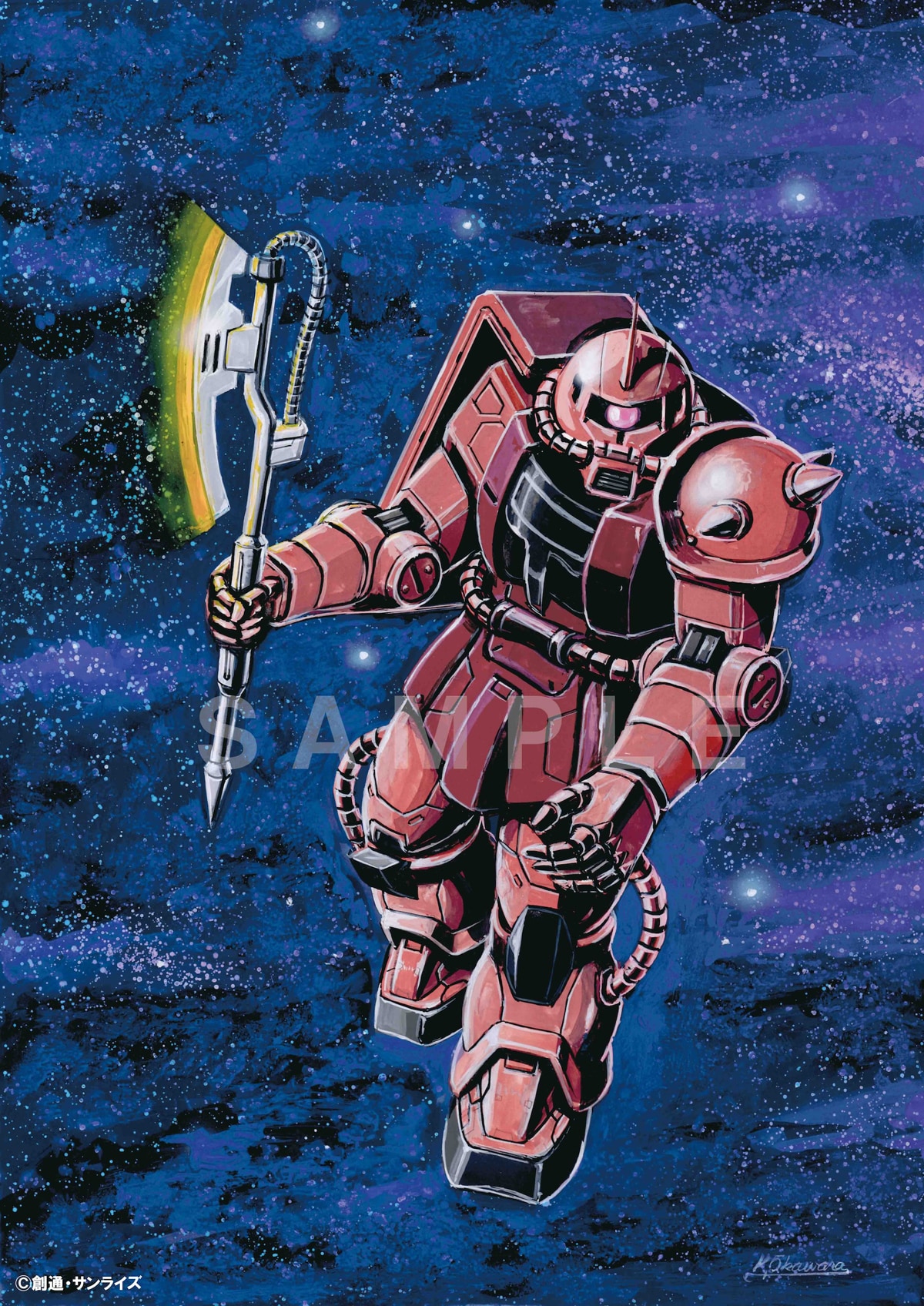 大河原邦男展 複製原画 ザク出撃 61chObj0f3L._AC_UF350,