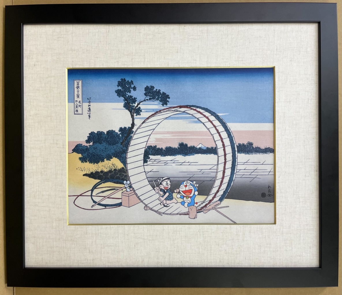 ドラえもん 浮世絵「富嶽三十六景・江都駿河町三井見世略図
