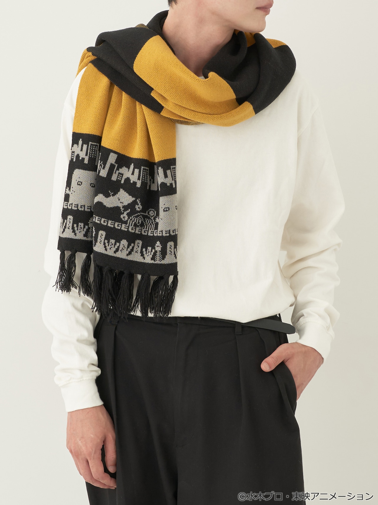 ゲゲゲの鬼太郎ニットストール」使用イメージ [画像ギャラリー 20/54