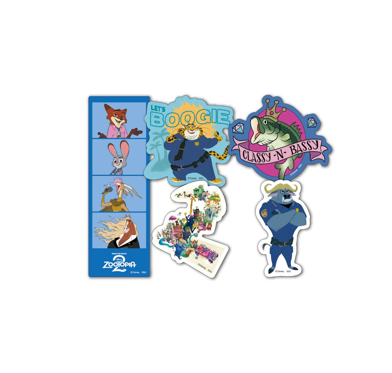 Happyくじ「ズートピア2」K賞のステッカーセット（全8種） [画像