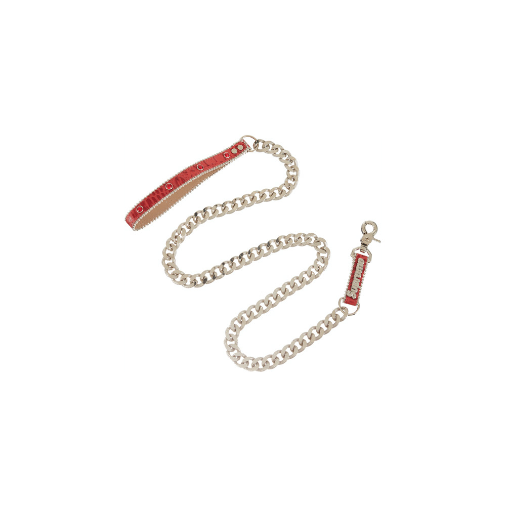 Supreme B.B. Simon Studded Dog Leash red