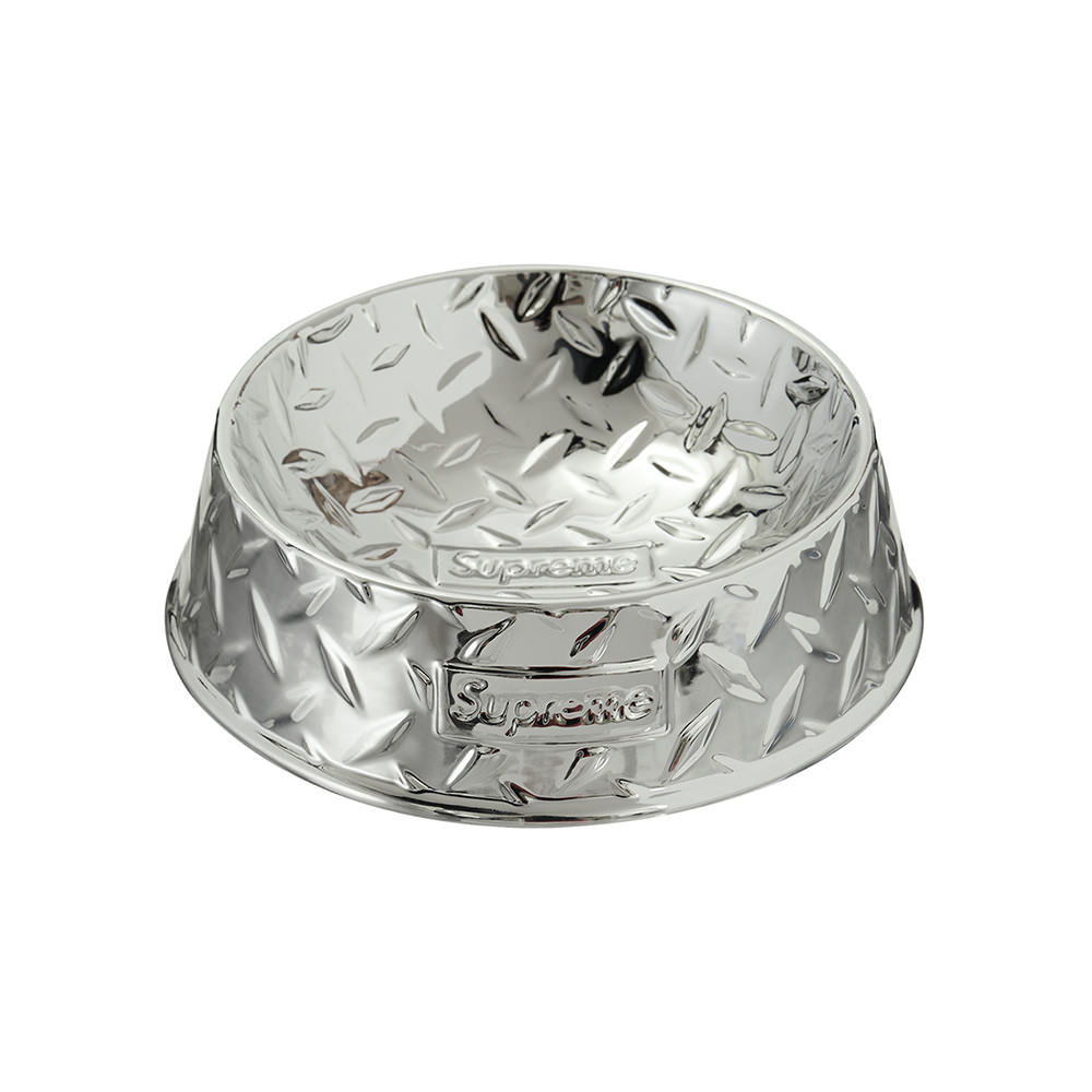 Supreme Diamond Plate Dog Bowl