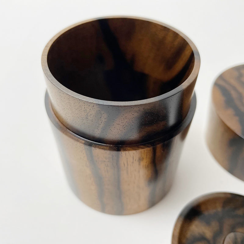 黒柿】茶筒 鼓 – おかや木芸