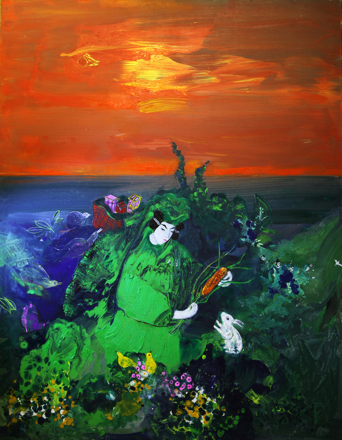 レア商品⭐マークエステル扇の絵画