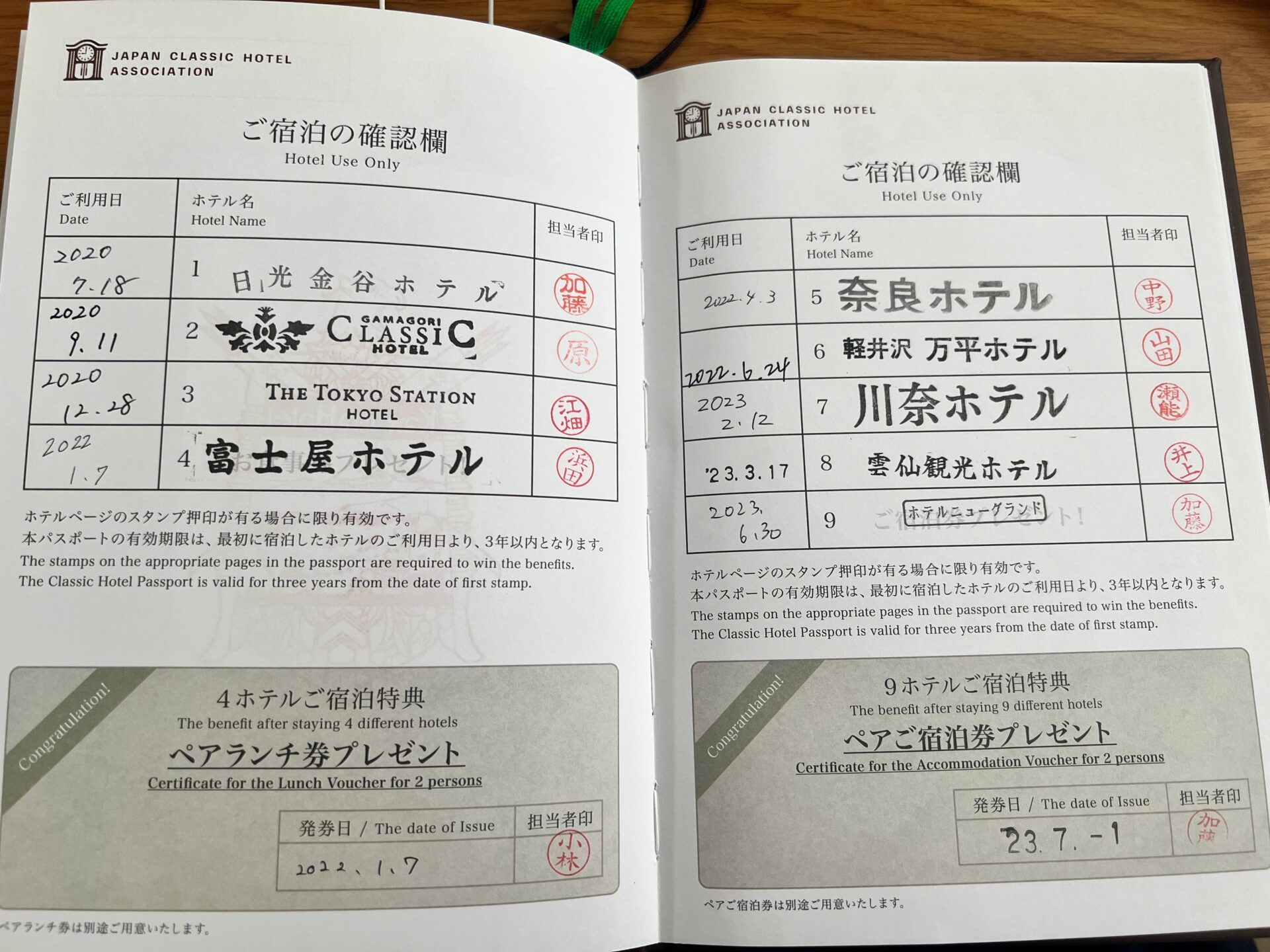クラシックホテルパスポート 日本クラシックホテルの会 Japan classic