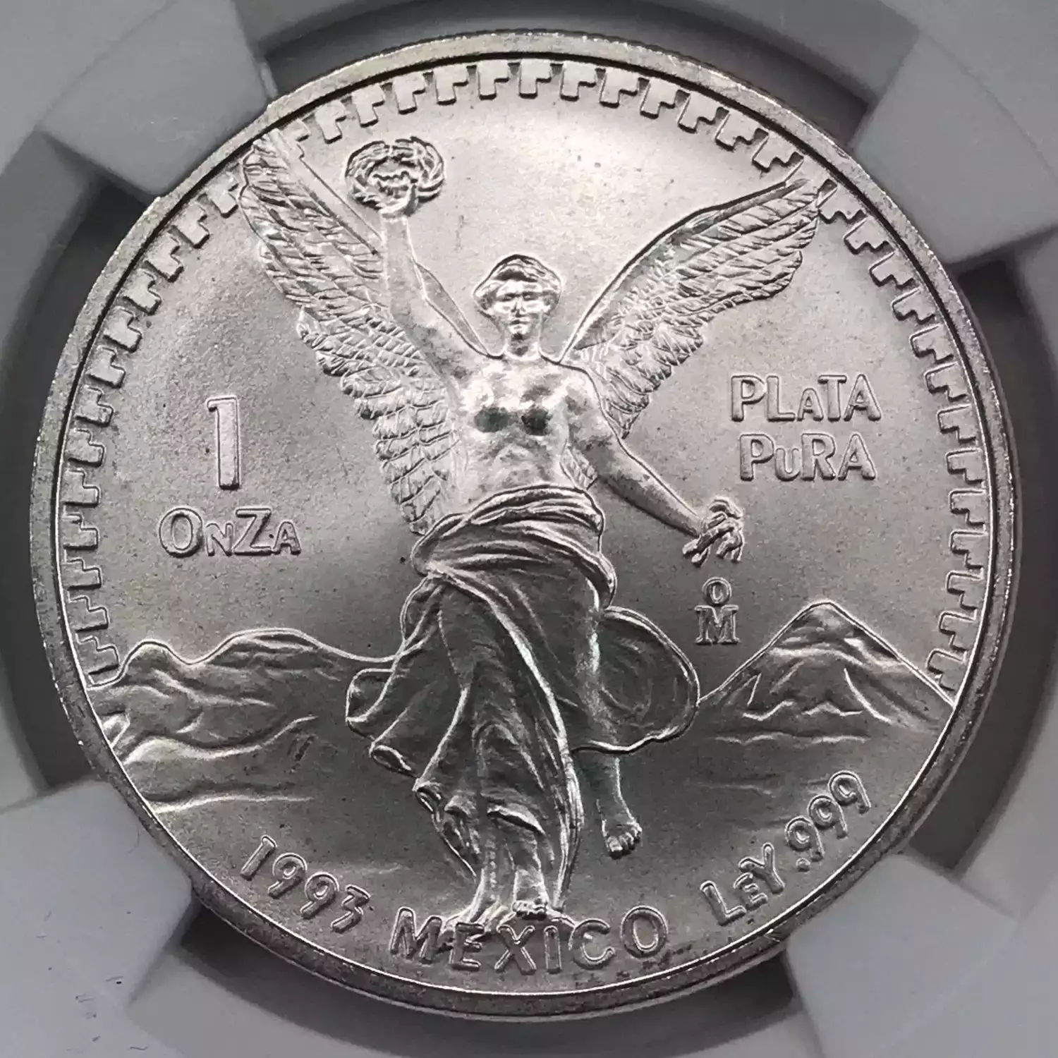 1993-Mo Mexico 1 oz Silver Libertad Onza NGC MS-69 Silver - Old