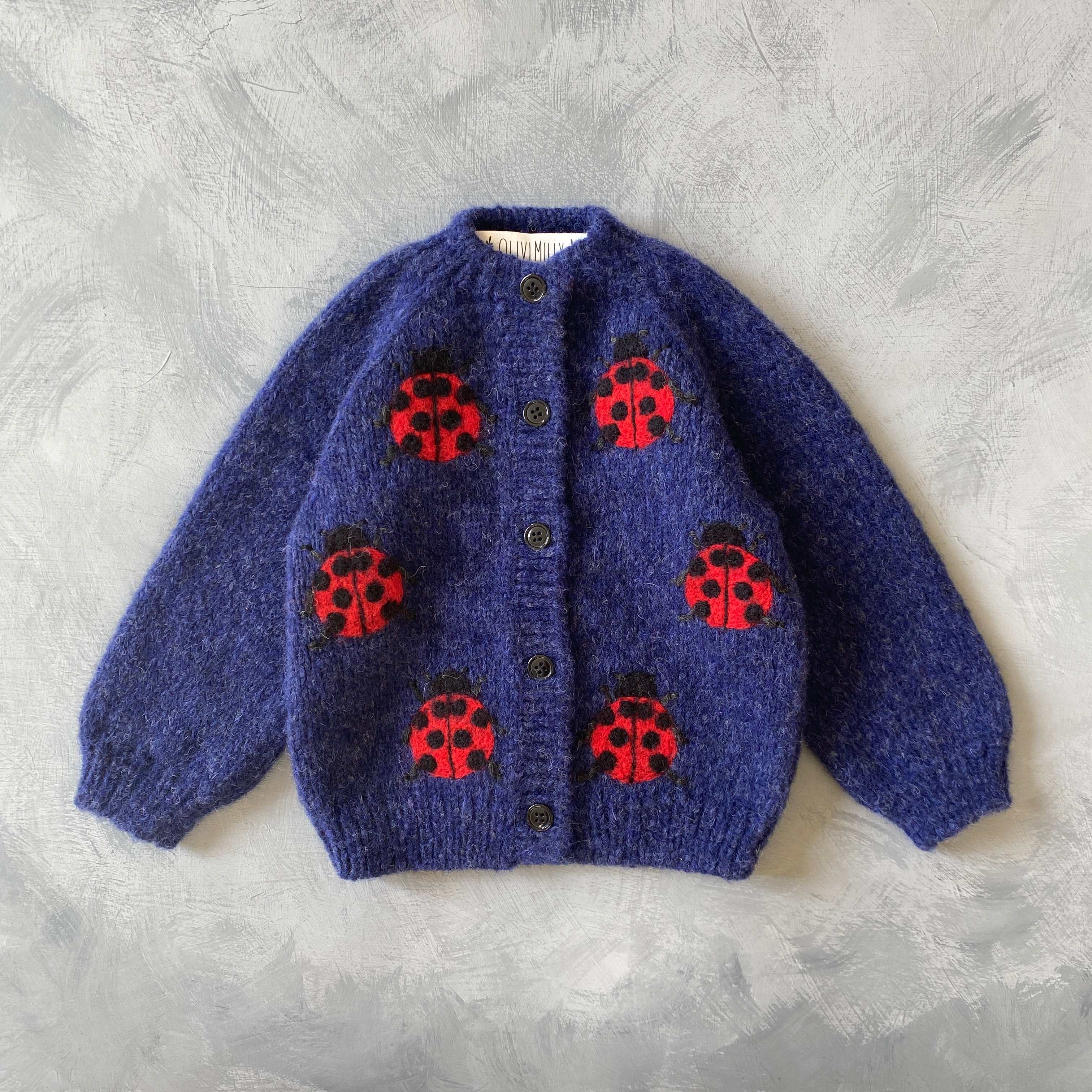 Ladybug cardigan | Dark blue – OliviMilly
