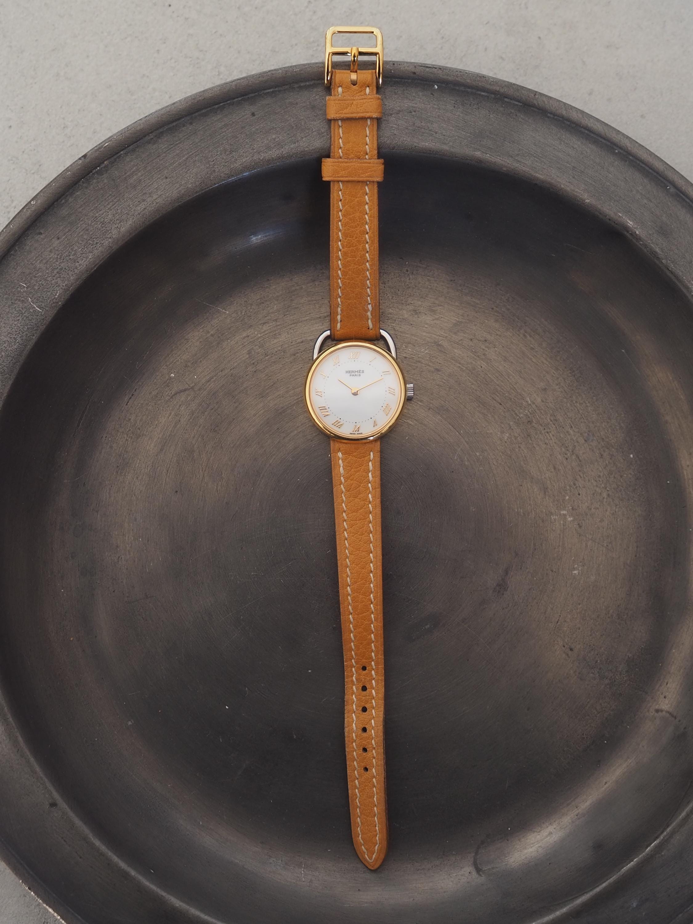 HERMES エルメス アルソー ウォッチ 腕時計 レザーバンド レディース