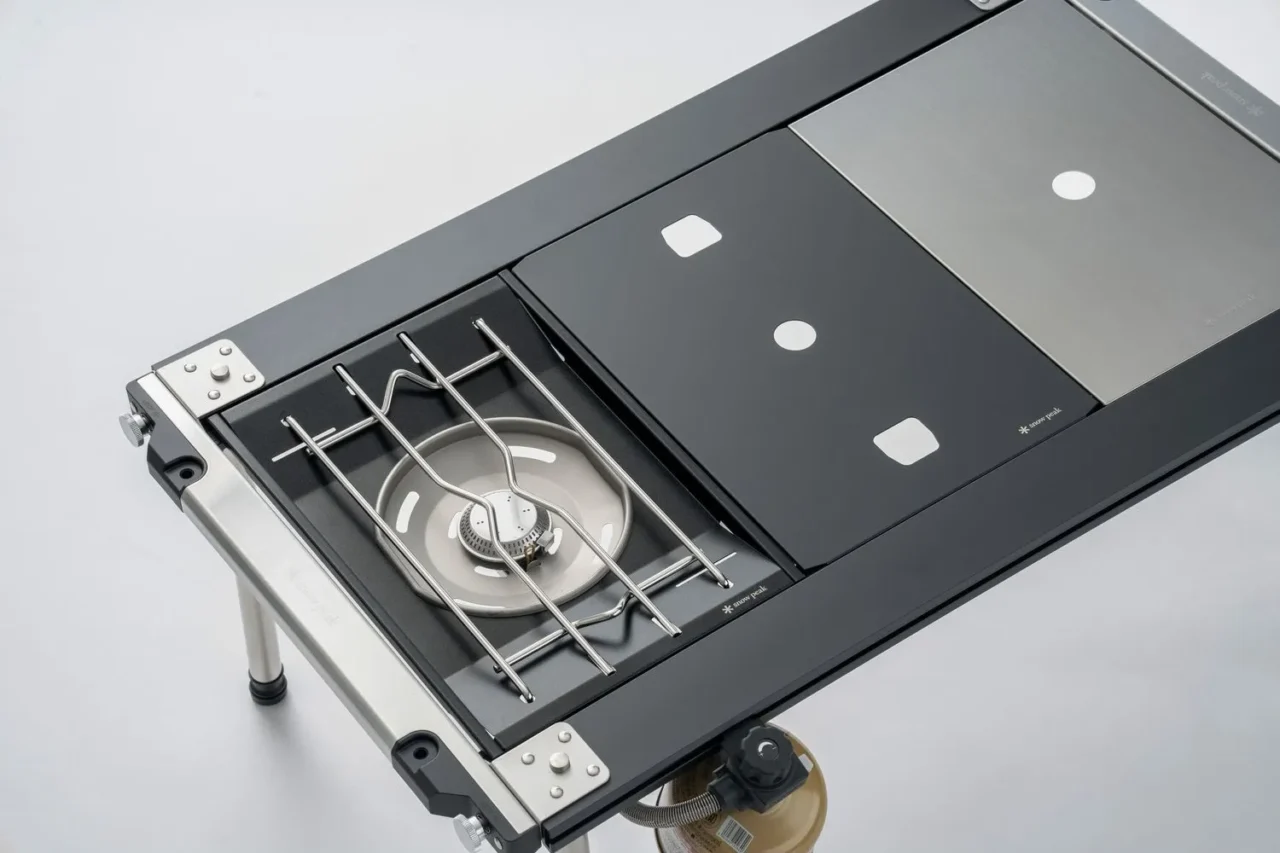 スノーピーク リッドトレーブラック&フラットバーナーブラック Snow