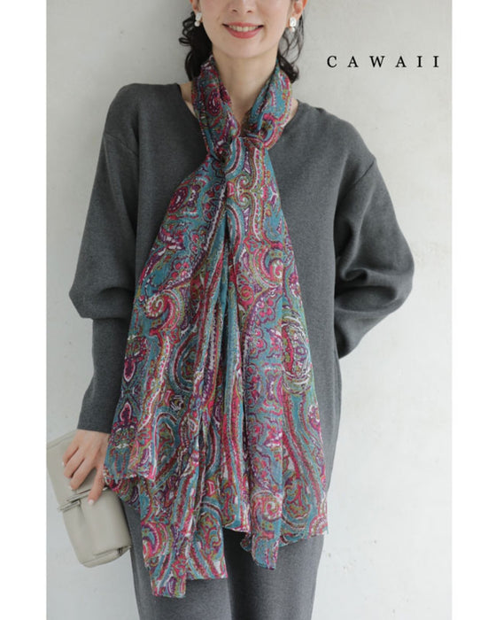 ジェリー鵜飼 ジンダイジマウンテンワークス 大判スカーフ シルク