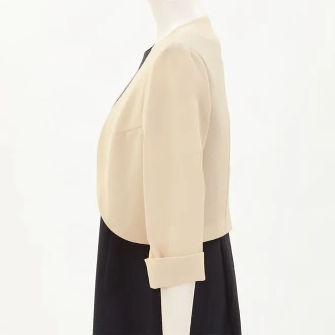 ベージュのシンプルボレロ[M] je-superのレンタル｜21-0283｜結婚式