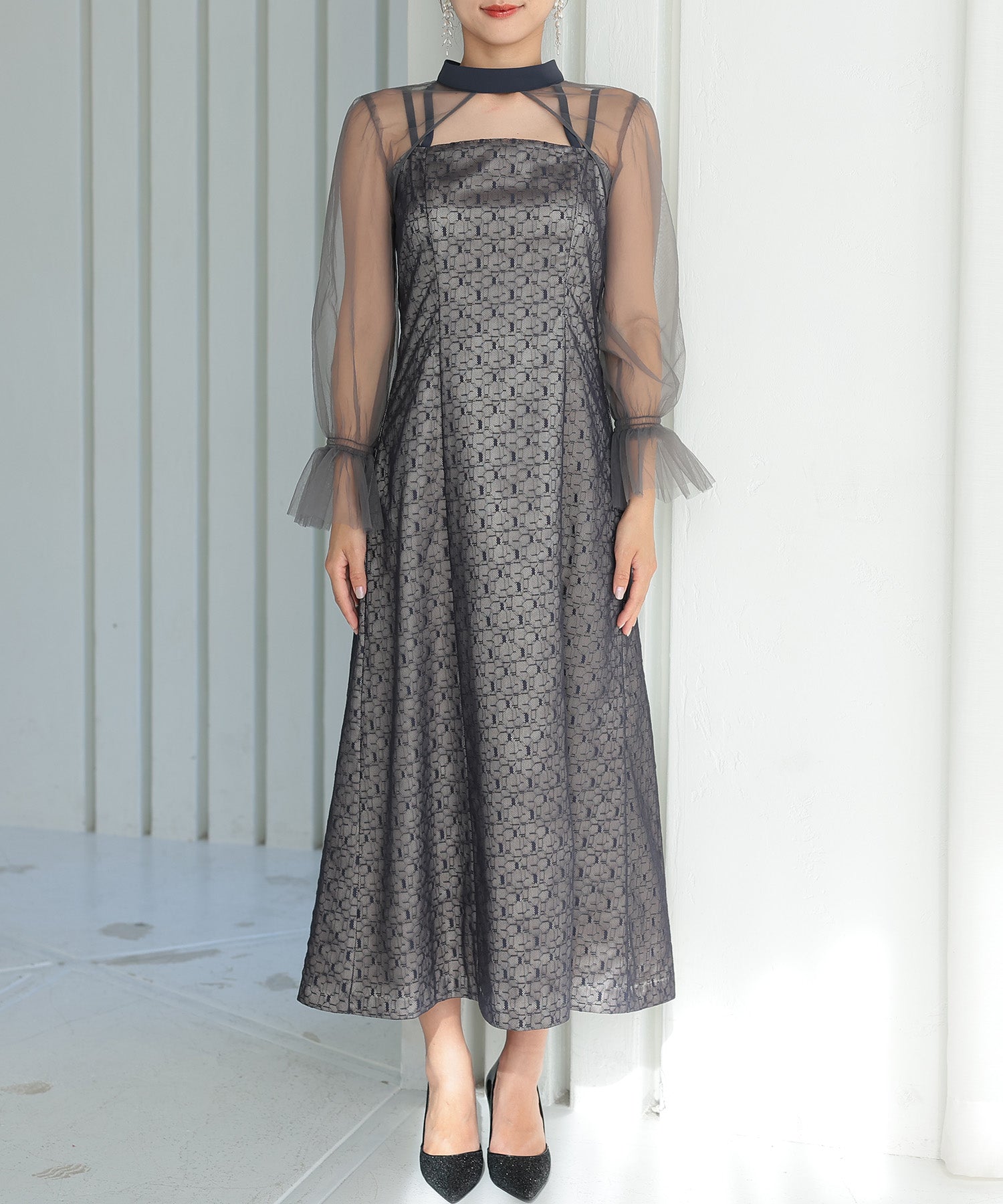 ◇オンライン限定◇チュールボレロ×キャミワンピースドレス