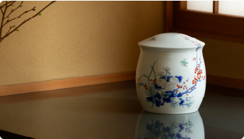 愁海棠）高級茶器セット（急須・湯のみセット）|有田焼の老舗-香蘭社