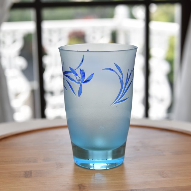 青ガラス 瓶・コップセット【欠けあり】 ブルー 青 コップ グラスの