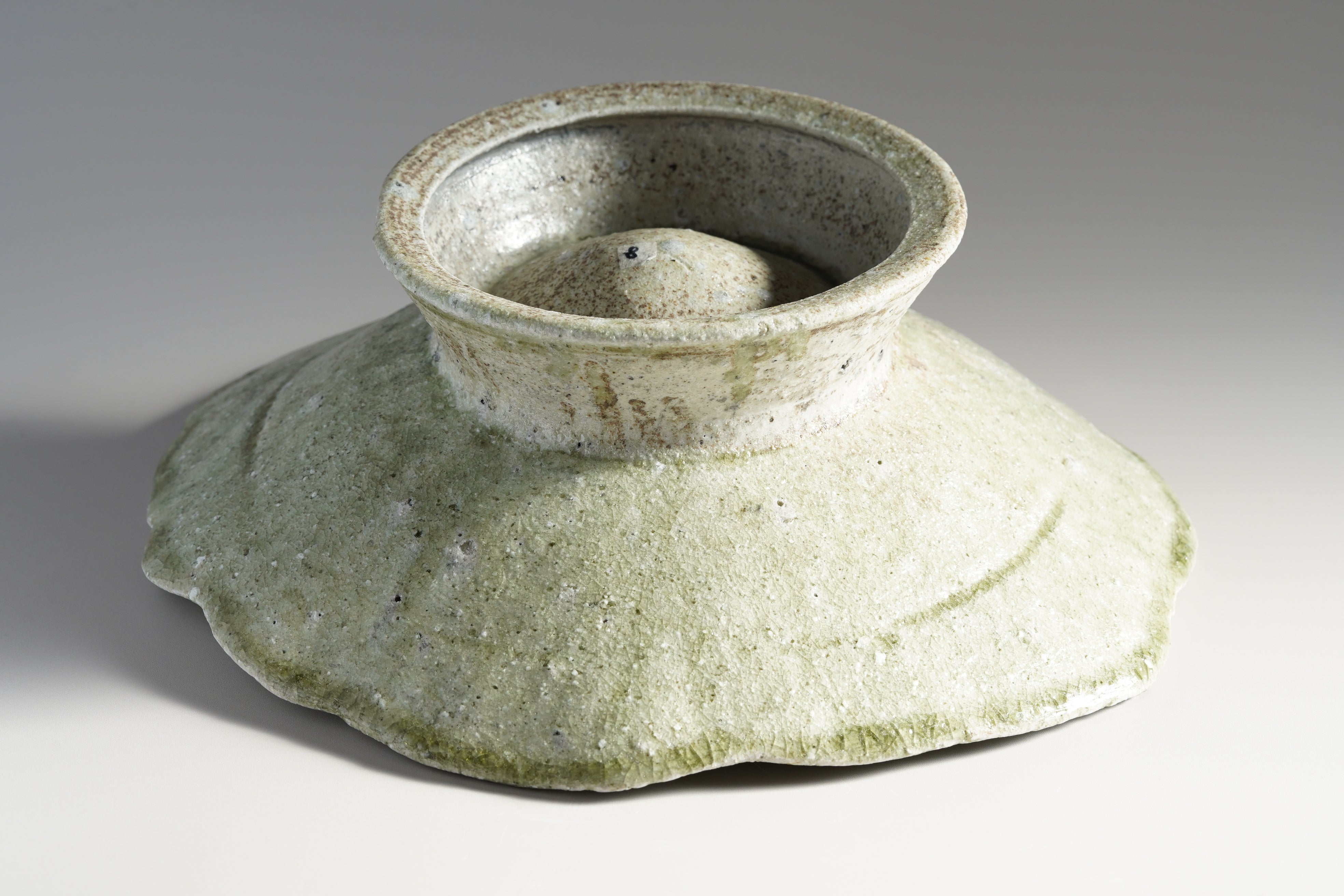 辻村唯師:辻村史朗自然釉小服茶わん共箱・布 辻村唯師: