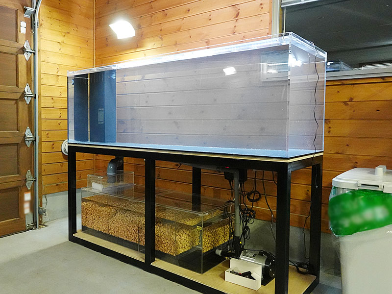 特注 アクリル水槽 1800 600 600h 上部濾過槽 大型水槽 大型水槽 上部