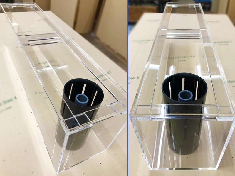 オーバーフロー水槽 アクリル製 透明リフジュウム水槽セット