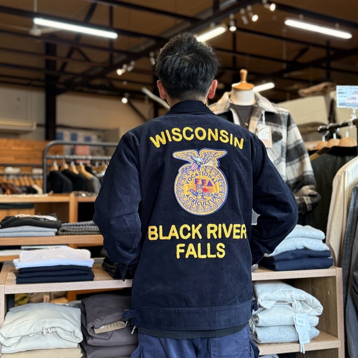 HOUSTON】CORDUROY EMBROIDERY JACKET(FFA)/ コーデュロイ エンブロイ