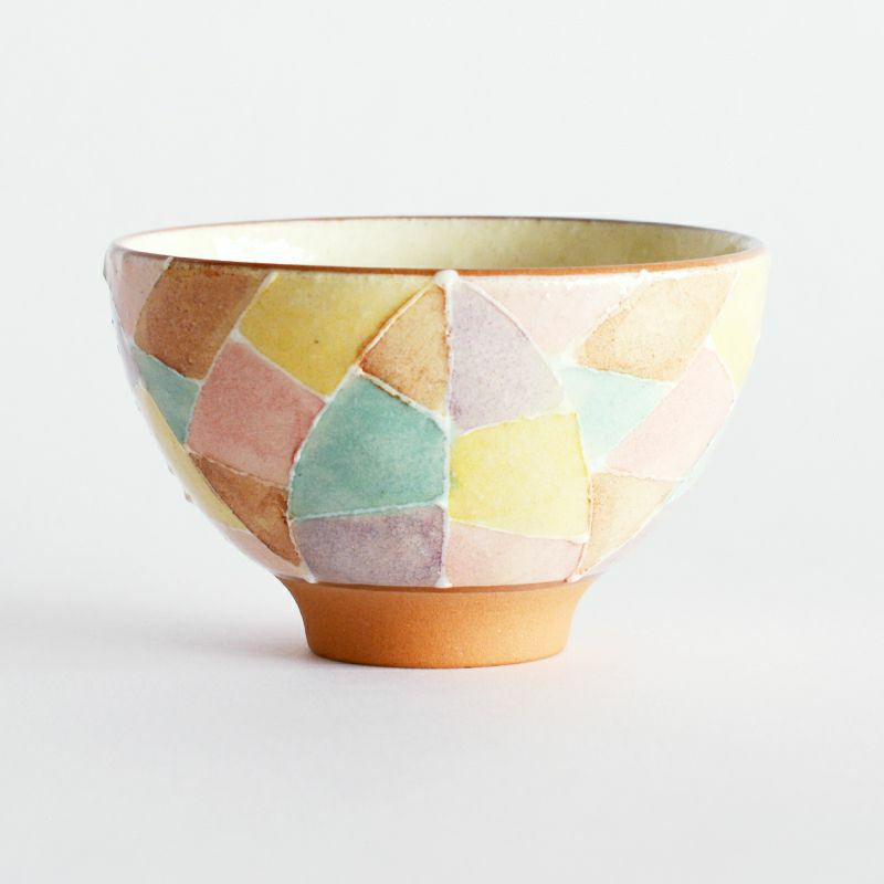 虹色グラデーション陶器茶碗 虹色グラデーション陶器茶碗 美術品