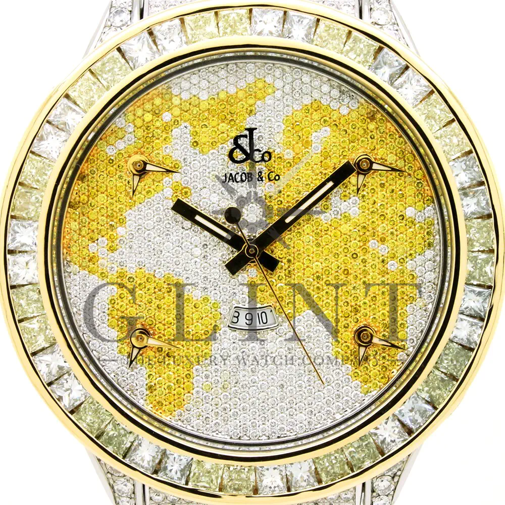 Jacob&co イエロー ベルト 20mm ファイブタイムゾーン Jacob&co