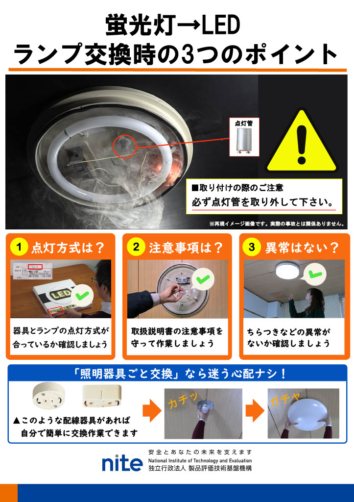 蛍光灯からLEDに交換 方法間違えると“発火”も 事故防ぐ3つの対策