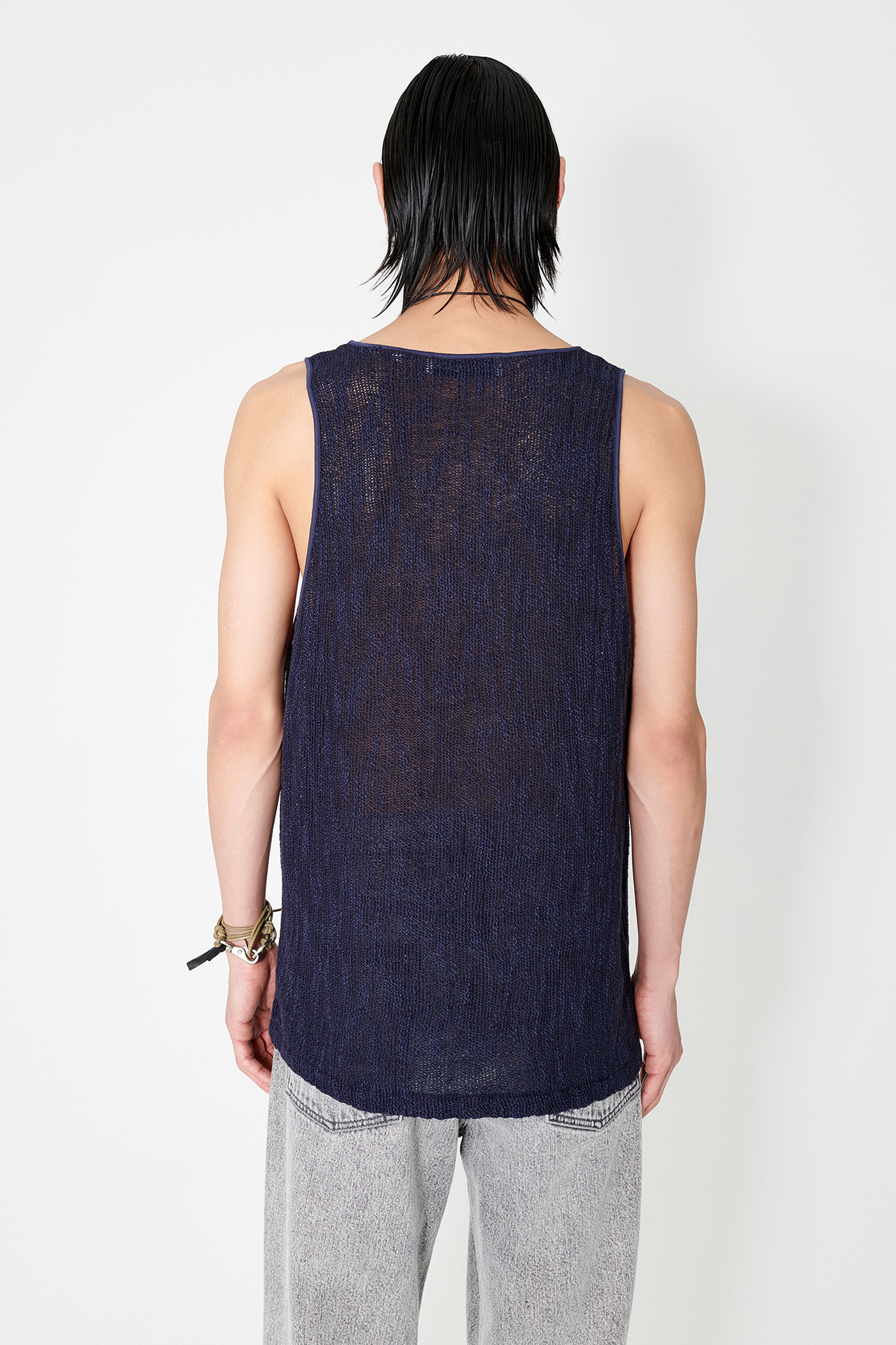 Our Legacy - Singlet Navy Yawning Linen