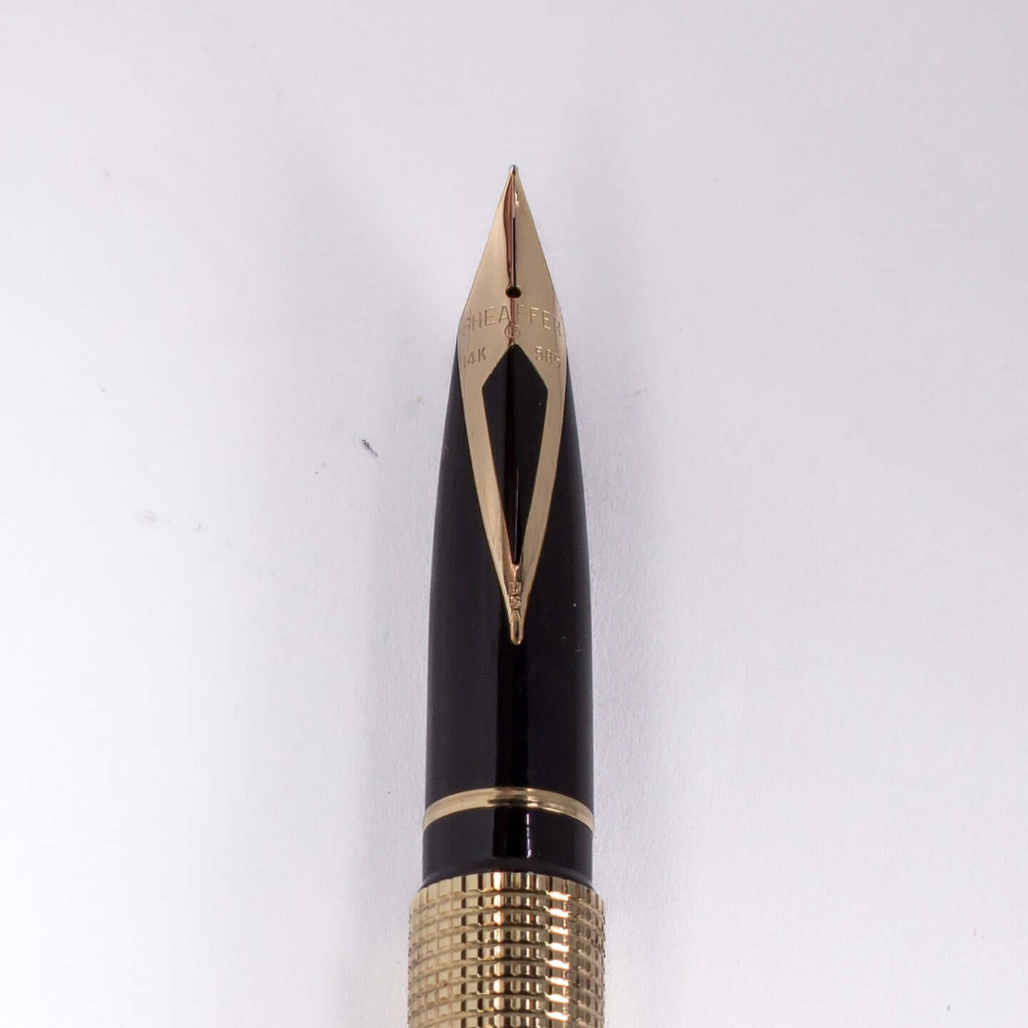 Sheaffer Targa Fountain Pen/Ballpoint Set, Gold Plated Basket